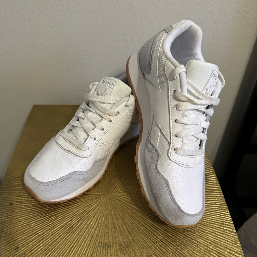 Grey and white Reebok Classics